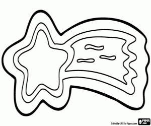 Coloriage Biscuit comme une étoile de Noël