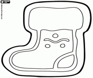Coloriage Biscuit de la botte du Père Noël