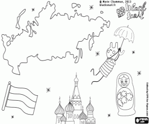 Coloriage Blinky en Russie