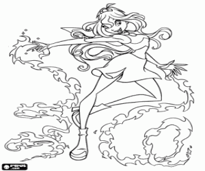 Coloriage Bloom, la fée du Winx Club