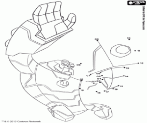 Coloriage Bloox, Ben 10 Omniverse, par points