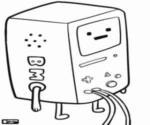 Coloriage BMO, personnage de  Adventure Time