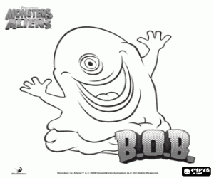 Coloriage BOB, Monstres contre Aliens
