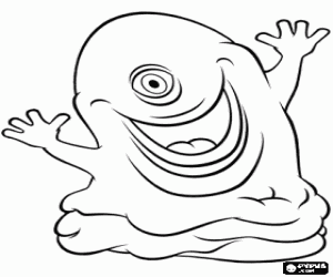 Coloriage BOB, un monstre de gelée