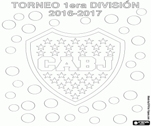 Coloriage Boca Juniors, champion 2016-2017
