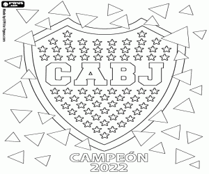 Coloriage Boca Juniors, champion 2022