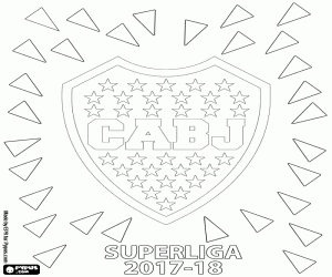 Coloriage Boca Juniors, Superliga 2017-2018