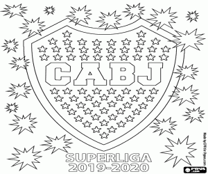 Coloriage Boca Juniors, Superliga 2019-2020