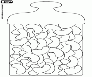 Coloriage Bocal avec délices comme les haricots
