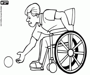 Coloriage Le boccia, un sport adapté