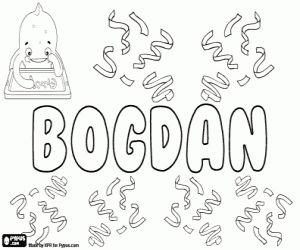 Coloriage Bogdan, nom pour enfant