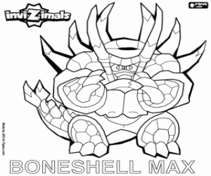 Coloriage Boneshell Max, un Invizimal Tai