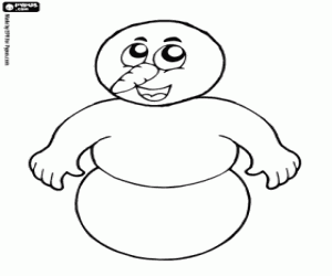 Coloriage Bonhomme de neige, jeu d'habillage