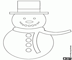 Coloriage Bonhomme de neige schématique