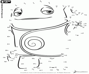 Coloriage Le boov Oh, point à point