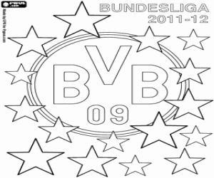 Coloriage Borussia Dortmund, champion 2011-2012