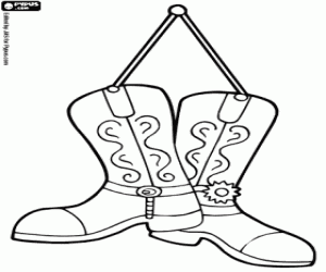 Coloriage Bottes de Cowboy