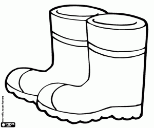 Coloriage Bottes du jardinier