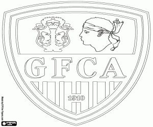 Coloriage Bouclier de GFC Ajaccio