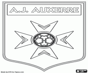 Coloriage Bouclier de l'AJ Auxerre