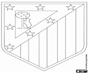 Coloriage Bouclier de l'Atlético de Madrid