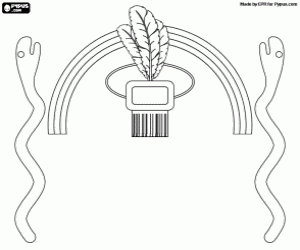 Coloriage Le bouclier de l'Empire Inca