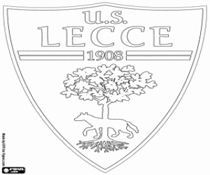 Coloriage Bouclier de l'Unione Sportiva Lecce