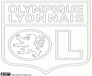 Coloriage Bouclier de l’Olympique Lyonnais