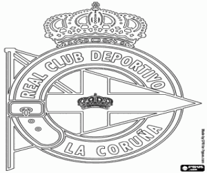 Coloriage Bouclier du Deportivo de La Coruña