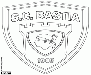 Coloriage Bouclier du SC Bastia