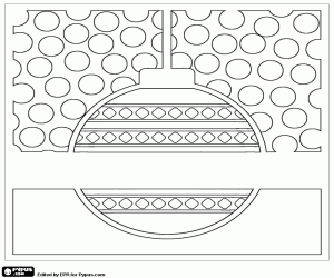 Coloriage Boule de Noël sur une carte de voeux