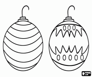 Coloriage Boules de Noël à peindre et à décorer