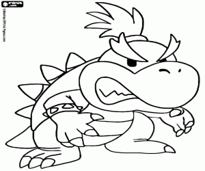 Coloriage Bowser Jr., Super Mario Bros
