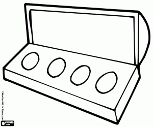 Coloriage Boîte avec de la peinture aquarelle