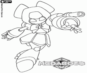 Coloriage Brass, le Medabot d'Erika