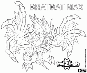 Coloriage Bratbat Max, vampire Invizimals