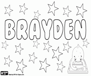 Coloriage Brayden, nom gaélique