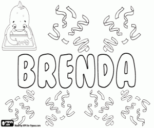 Coloriage Brenda, nom féminin