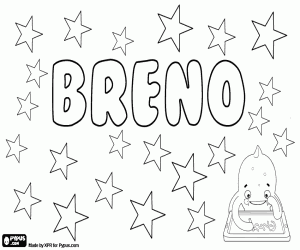 Coloriage Breno, nom portugais