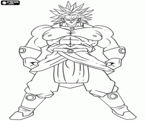 Coloriage Broly, Super Saiyajin, DragonBall