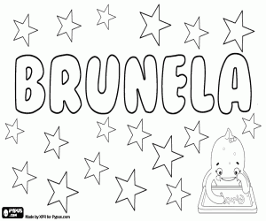 Coloriage Brunela, nom de jeune fille