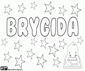 Coloriage Brygida, nom polonais