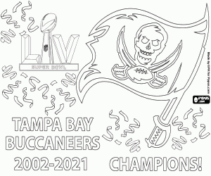 Coloriage Buccaneers, Super Bowl 2021
