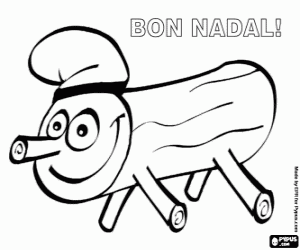 Coloriage Le Buche de Noël, en catalan