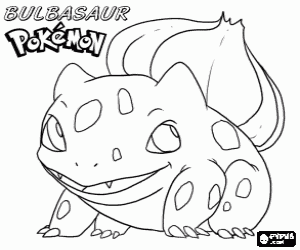 Coloriage Bulbizarre, un Pokémon Reptilien