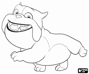 Coloriage Le bulldog Luiz du film Rio