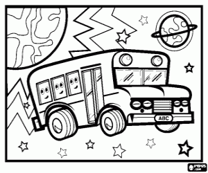 Coloriage Bus sidéral