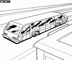 Coloriage Bus urbain Hot Wheels