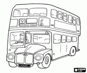 Coloriage Bus à impériale de Londres