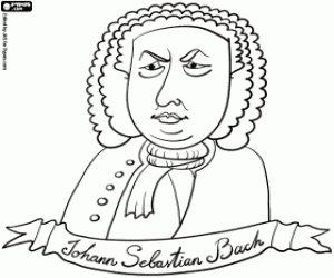 Coloriage Le buste de Bach